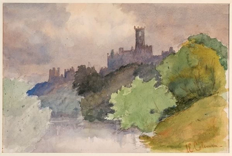 Paesaggio con castello